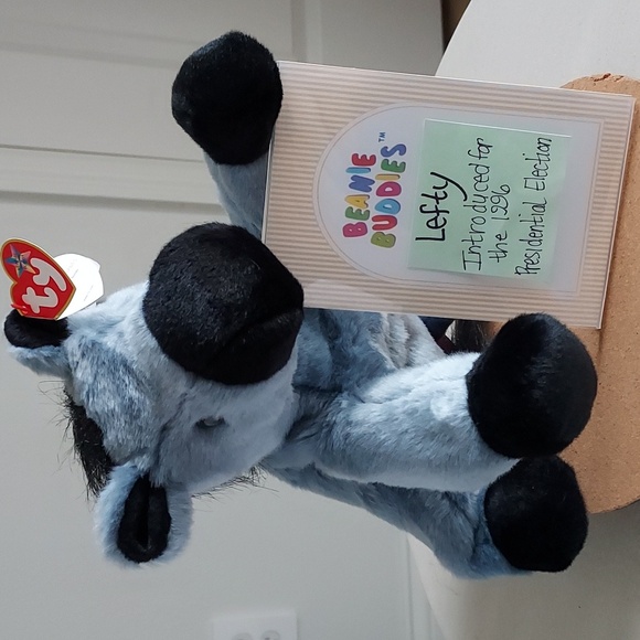 Ty Other - LARGE Ty Beanie Buddies LEFTY THE DONKEY Introduced 1996 Presidential Election